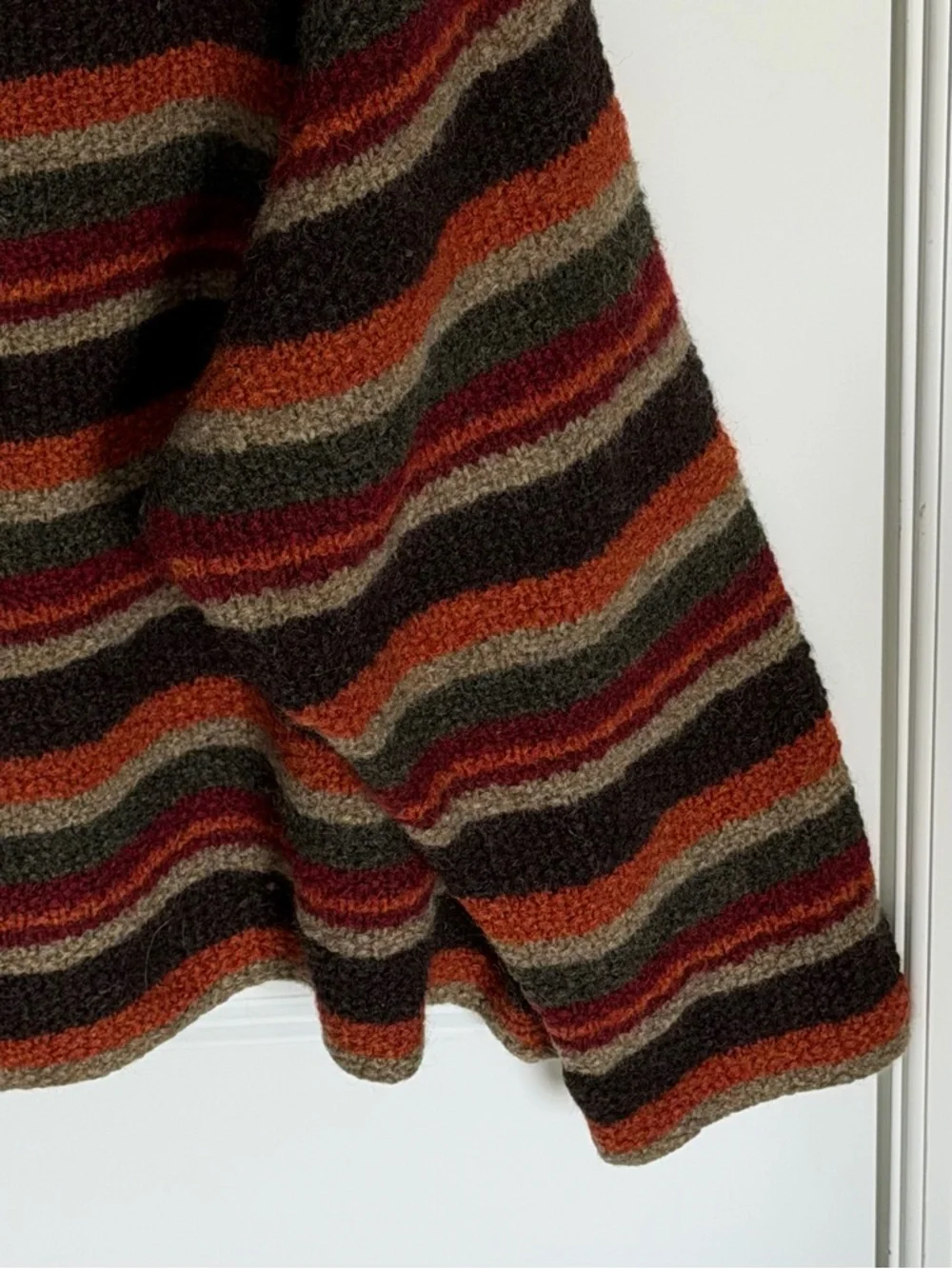 J. Crew vintage Men's 1990s grunge Striped 100% Wool Sweater XXL 39646